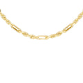 9K Yellow Gold 1.4mm Hollow Diamond Cut Figarope Chain /22"