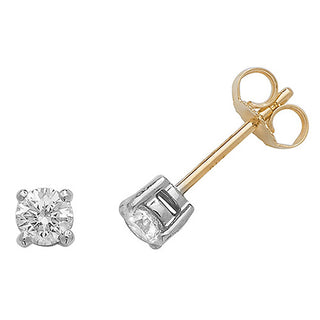 18K Yellow Gold 0.50ct Diamond Stud Earrings
