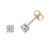 18K Yellow Gold 0.65ct Diamond Stud Earrings
