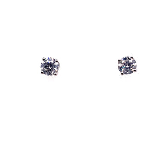 18CT White Gold 1CT Diamond Screwback Earrings