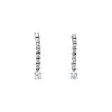 18K White Gold 0.60ct Diamond Bar Drop Earrings