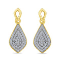 9ct Yellow Gold Diamond Earrings