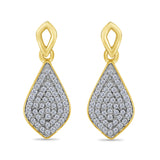 9ct Yellow Gold Diamond Earrings