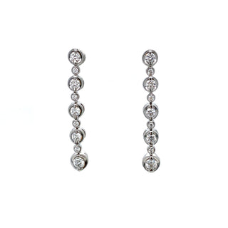 18K White Gold 0.50ct Diamond Bubble Drop Earrings