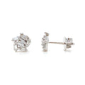 18K White Gold 0.46 Diamond Star Cluster Stud Earrings