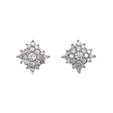 18K White Gold 0.33ct Diamond Cluster Stud Earrings
