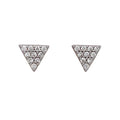 18K Yellow Gold 0.15ct Diamond Triangle Cluster Stud Earring