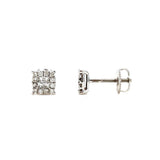 18K White Gold 0.50ct Diamond Cluster Stud Earrings