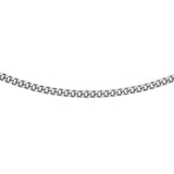 9K White Gold Diamond Cut Curb Chain /22"
