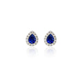 18ct White Gold Sapphire and Diamond Earrings
