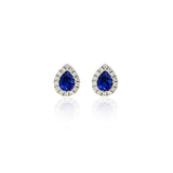 18ct White Gold Sapphire and Diamond Earrings