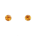 9K Yellow Gold Round Citrine Stud Earrings