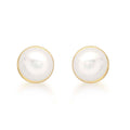 9K Yellow Gold 5mm Freshwater Pearl Stud Earrings