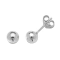 9ct White Gold 5mm Ball Stud Earrings