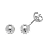 9ct White Gold 5mm Ball Stud Earrings