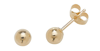 9ct Yellow Gold 4mm Ball Stud Earrings
