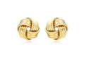 9K Yellow Gold Knot Stud Earrings