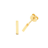 9ct Yellow Gold Bar Stud Earring