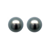 18K White Gold Tahitian Pearl Stud Earrings