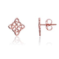 9K Rose Gold Celtic Style Stud Earrings