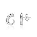 9K White Gold Tusk Stud Earrings