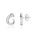 9K White Gold Tusk Stud Earrings