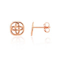 9K Rose Gold Celtic Style Stud Earrings