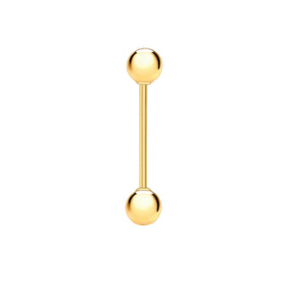 9K Yellow Gold Double-Ball Belly Bar