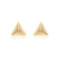 9K Yellow Gold Elongated Pyramid Stud Earrings