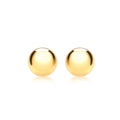 9K Yellow Gold 10mm Half-Ball Polished Stud Earrings