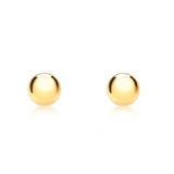 9K Yellow Gold 3mm Ball Stud Earrings