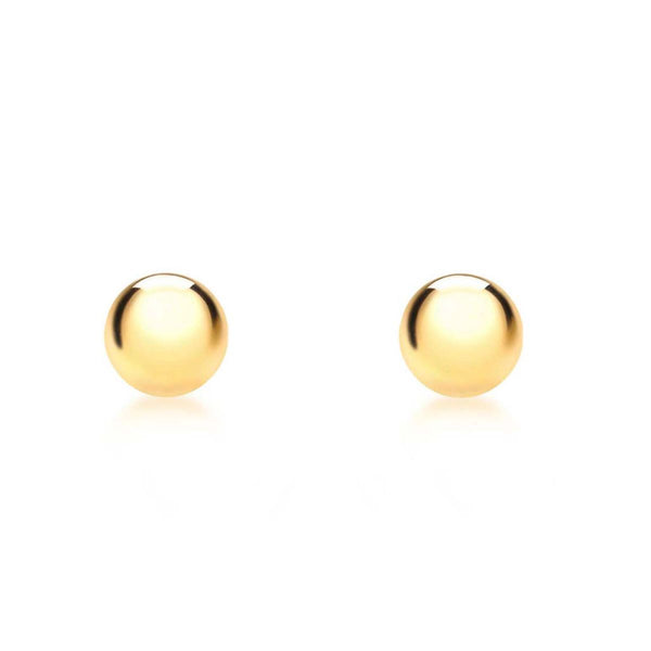 9K Yellow Gold 3mm Ball Stud Earrings
