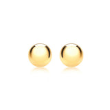 9K Yellow Gold 4mm Ball Stud Earrings