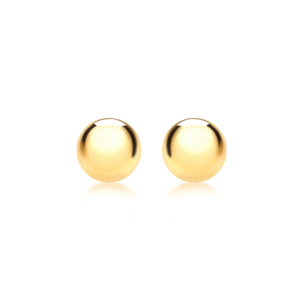 9K Yellow Gold 4mm Ball Stud Earrings