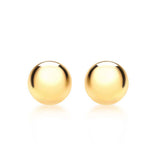 9K Yellow Gold 5mm Ball Stud Earrings