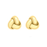 9K Yellow Gold 7mm Knot Stud Earrings