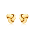 9K Yellow Gold 8mm Knot Stud Earrings
