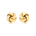 9K Yellow Gold 10mm Knot Stud Earrings