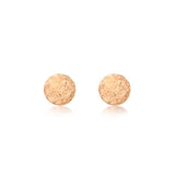 9K Rose Gold 5mm Diamond Cut Ball Stud Earrings