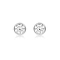 9K White Gold 6mm Cubic Zirconia Stud Earrings