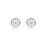 9K White Gold 6mm Cubic Zirconia Stud Earrings