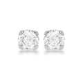 9K White Gold 5mm Round CZ Stud Earrings