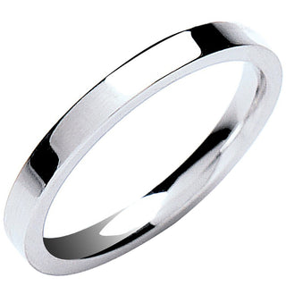 2mm Premium Flat Court 18ct White J