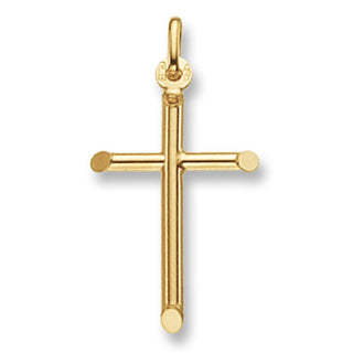 9K Yellow Gold 35mm Plain Cross Pendant