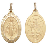 9K Yellow Gold Madonna Pendant