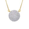 9ct Yellow Gold Diamond Disc Necklace