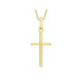 9K Yellow Gold 11mm x 27mm Cross Pendant