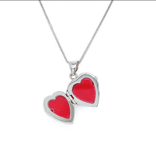 9K White Gold Holy Mary Heart Locket