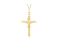 9K Yellow Gold 22mm x 36mm Crucifix Pendant