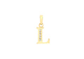 9K Yellow Gold Cubic Zirconia 'L' Initial Pendant